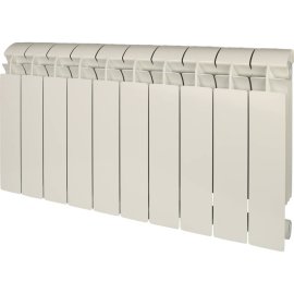 Радиатор алюминиевый Global VOX- R 350 10 секций боковое подключение (белый RAL 9010), VX03501010