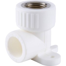 Угольник Kalde с креплением для полипропиленовых труб (внутр. резьба, 20х1/2 ), 3222-bat-200b01