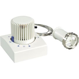 Термостатическая головка LUXOR TT 2302 для скрытой установки с дистанционным датчиком управления, капиллярная трубка 2 м, 69011005