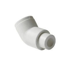 Угольник Pro Aqua d= 20 PP-R 45 градусов переходной Н-В Белый