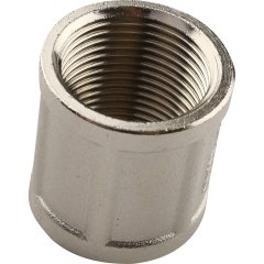 Муфта TIEMME ВВ никелированная 3/4х3/4 для стальных труб резьбовой, 1500150