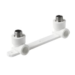 Угольник Pro Aqua d=25-1/2 PP-R двойной с креплением комбинированный НР Белый, PA280112P