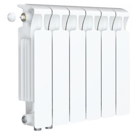 Радиатор биметаллический RIFAR MONOLIT VENTIL 350 MVL 7 секций нижнее левое подключение (белый RAL 9016), 3RM35.VL-7