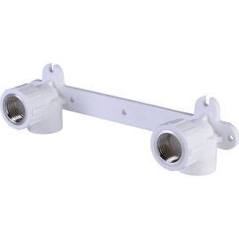 Настенный комплект Политэк 20х1/2 с внутренней резьбой для смесителя для полипропиленовых труб под сварку (цвет белый), 9600202012