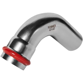 Угольник ROMMER однораструбный 90°-НПр, 42, из нержавеющей стали прессовой