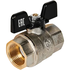 Кран шаровой полнопроходной STOUT ВР/ВР ручка бабочка 3/4