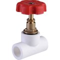 Вентиль Политэк d=20 для полипропиленовых труб под сварку (цвет белый)