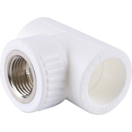 Тройник Kalde с внутренней резьбой 25х1/2 для полипропиленовых труб под сварку (цвет белый), 3222-tfo-250b25