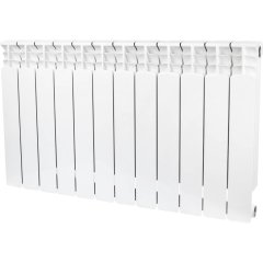 Радиатор биметаллический STOUT Space 500 12 секций боковое подключение RAL9016