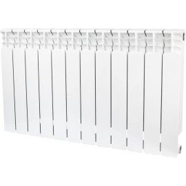 Радиатор биметаллический STOUT Space 500 12 секций боковое подключение RAL9016