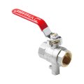 Кран шаровой полнопроходной Pro Aqua D 1/2 для подключения датчика температуры, ручка-рычаг, В-В, FWL61-f15-f15s