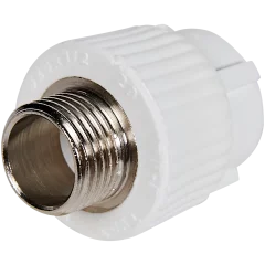 Муфта комбинированная Pro Aqua d= 20-1/2 PP-R НР Белая