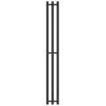 Полотенцесушитель STOUT электрический ROCK quadro 120*12 Черный матовый 3 опоры, SHQ-R2Q0-012012