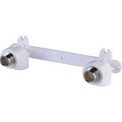 Настенный комплект Политэк 25х1/2 с наружной резьбой для смесителя для полипропиленовых труб под сварку (цвет белый)