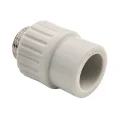 Муфта комбинированная PPR наружная резьба 25х3/4,  серый, РТП