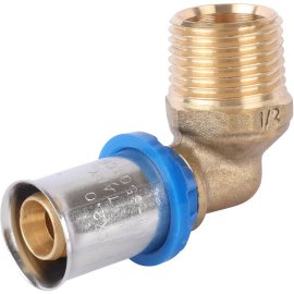 Угольник-переходник APE с наружной резьбой 1/2 х16 для металлопластиковых труб прессовой, ARL3003100