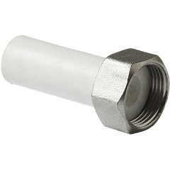 Штуцер Pro Aqua d=32-1.1/4 PP-R с накидной гайкой Белый