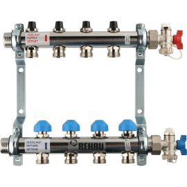 Распределительный коллектор РЕХАУ HKV на 4 контура (нерж .сталь)