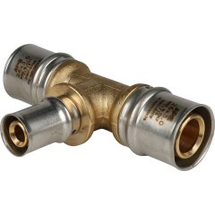 Тройник переходной STOUT 26х16х26 для металлопластиковых труб прессовой, SFP-0005-261626