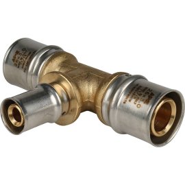 Тройник переходной STOUT 26х16х26 для металлопластиковых труб прессовой, SFP-0005-261626