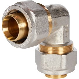 Угольник STOUT  90° 32x32 для металлопластиковых труб винтовой, SFS-0003-003232