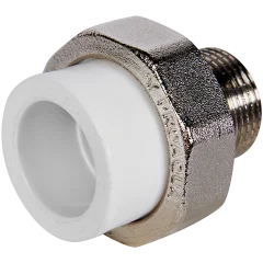 Муфта комбинированная Pro Aqua d=25-3/4 PP-R разъемная (американка) НР Белая
