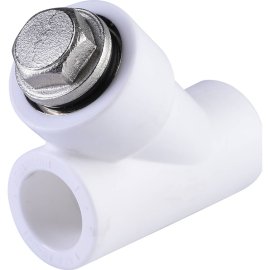 Фильтр Политэк d=20 (соединение муфта-муфта) для полипропиленовых труб под сварку (цвет белый), 9100302012