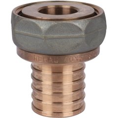 Переходник РЕХАУ RAUTITAN с накидной гайкой 40-G 1 1/2 RX+ для труб из сшитого полиэтилена аксиальный