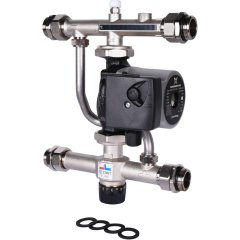 Насосно-смесительный узел STOUT с термостатическим клапаном 30-60°C, с насосом UPSO 25-65, 130 mm