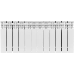 Радиатор биметаллический STOUT TITAN 350 12 секций боковое подключение (белый RAL 9016), SRB-3310-035012