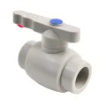 Кран шаровой полный проход PPR 25,  серый, РТП