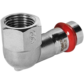 Угольник ROMMER-переходник-ВР, 15х1/2, из нержавеющей стали прессовой