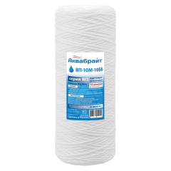 Веревочный картридж для механической очистки воды АКВАБРАЙТ пористость 10 мкм Big Blue 10