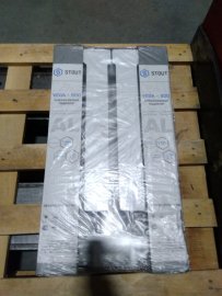 Уцененный товар (нарушена упаковка, скол на ребре крайней секции): Радиатор алюминиевый STOUT VEGA 500 4 секций боковое подключение (белый RAL 9016), SRA-1310-050004