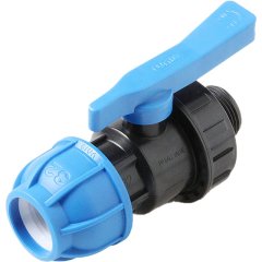 Кран муфта шаровой Pro Aqua ПНД UNIO D 63x2 нр, 9930000000M063