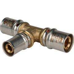 Тройник переходной STOUT 20х16х20 для металлопластиковых труб прессовой, SFP-0005-201620