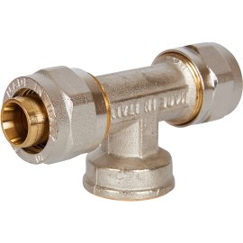 Тройник-переходник STOUT с внутренней резьбой 3/4 х20 для металлопластиковых труб винтовой, SFS-0012-003420