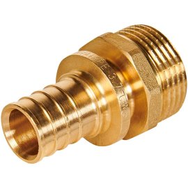 Переходник с наружной резьбой ROMMER 25xG 1 для труб из сшитого полиэтилена аксиальный, RFA-0001-002510