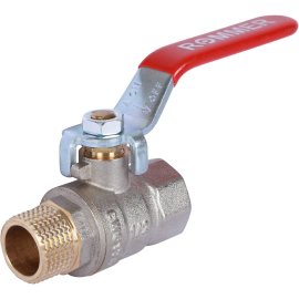 Кран шаровой ROMMER 1/2 ВН/НР, ручка рычаг, RBV-0002-0210315