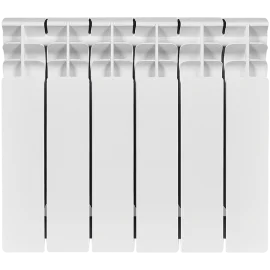 Радиатор биметаллический STOUT TITAN 350 6 секций боковое подключение (белый RAL 9016), SRB-3310-035006