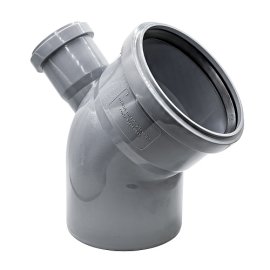 Отвод фронтальный с выходом вверх ВК ПП 110/50х45, серый,РТП
