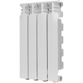 Радиатор алюминиевый STOUT GAMMA 500 4 секции боковое подключение (белый RAL 9010), SRA-3310-050004