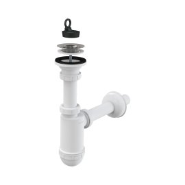 Сифон для умывальника AlcaPlast DN32 с нержавеющей peшeткой DN63, A411