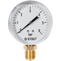 Манометр радиальный STOUT корпус Dn 80 мм 1/2 , 0...6 бар, кл.2.5