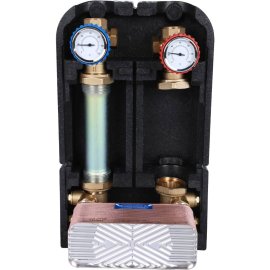 Насосная группа STOUT SDG-0038 с теплообменником 34 пластины, без насоса в теплоизоляции