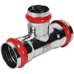 Тройник переходной ROMMER 35х28х35 из нержавеющей стали прессовой