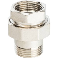 Разъемное соединение STOUT американка ВН никелированное, уплотнение под гайкой 1 o-ring кольцо, SFT-0041-000001