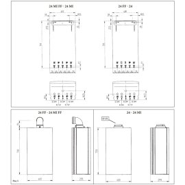 Газовый настенный котел DeDietrich ZENA MS 24 MI 24 кВт двухконтурный с открытой камерой сгорания