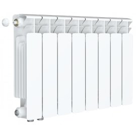 Радиатор биметаллический RIFAR BASE VENTIL 350 8 секции BVRL нижнее правое подключение (белый RAL 9016), 1RB35.VС-8