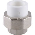 Муфта разъемная Kalde с внутренней резьбой 20х1/2 для полипропиленовых труб под сварку (цвет белый)